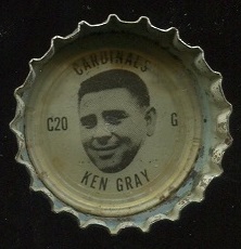 Ken Gray 1966 Coke Caps Cardinals football card
