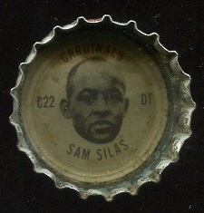Sam Silas 1966 Coke Caps Cardinals football card