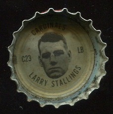 Larry Stallings 1966 Coke Caps Cardinals football card