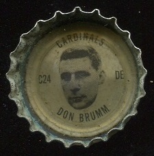 Don Brumm 1966 Coke Caps Cardinals football card