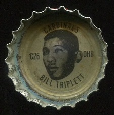 Bill Triplett 1966 Coke Caps Cardinals football card