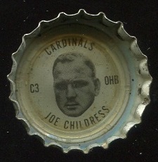 Joe Childress 1966 Coke Caps Cardinals football card