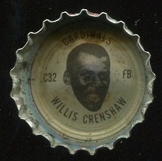 Willis Crenshaw 1966 Coke Caps Cardinals football card