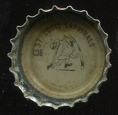 Cardinals Logo 1966 Coke Caps Cardinals football card