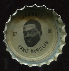Ernie McMillan 1966 Coke Caps Cardinals football card