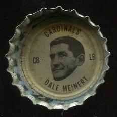 Dale Meinert 1966 Coke Caps Cardinals football card