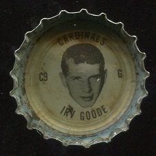 Irv Goode 1966 Coke Caps Cardinals football card