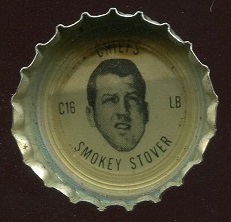 Smokey Stover 1966 Coke Caps Chiefs football card