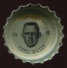 Jerrel Wilson 1966 Coke Caps Chiefs football card