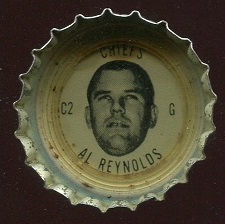 Al Reynolds 1966 Coke Caps Chiefs football card