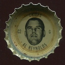 Al Reynolds 1966 Coke Caps Chiefs football card Al Reynolds 1966 Coke Caps Chiefs football card