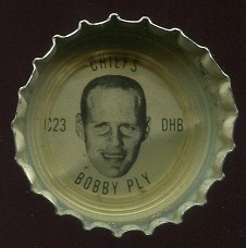Bobby Ply 1966 Coke Caps Chiefs football card