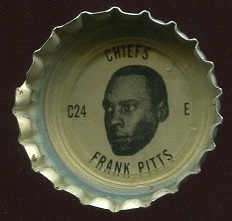 Frank Pitts 1966 Coke Caps Chiefs football card