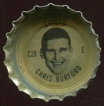 Chris Burford 1966 Coke Caps Chiefs football card Chris Burford 1966 Coke Caps Chiefs football card