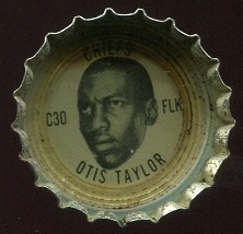 Otis Taylor 1966 Coke Caps Chiefs football card