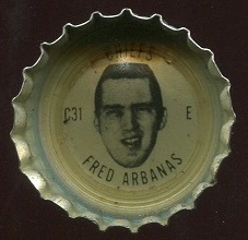 Fred Arbanas 1966 Coke Caps Chiefs football card