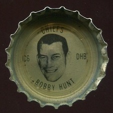 Bobby Hunt 1966 Coke Caps Chiefs football card