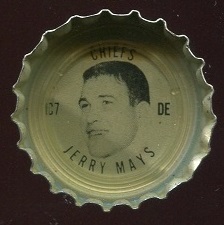 Jerry Mays 1966 Coke Caps Chiefs football card