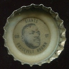 Roosevelt Brown 1966 Coke Caps Giants G football card