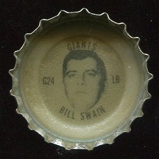 Bill Swain 1966 Coke Caps Giants G football card