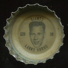 Larry Vargo 1966 Coke Caps Giants G football card