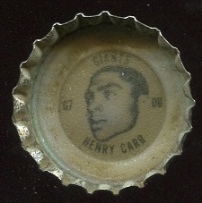 Henry Carr 1966 Coke Caps Giants G football card