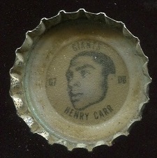Henry Carr 1966 Coke Caps Giants G football card