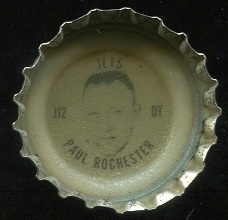 Paul Rochester 1966 Coke Caps Jets football card