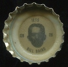 Bill Baird 1966 Coke Caps Jets football card