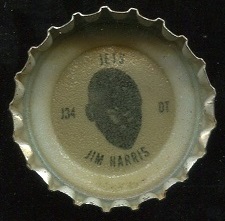 Jim Harris 1966 Coke Caps Jets football card