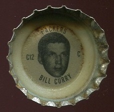 Bill Curry 1966 Coke Caps Packers football card