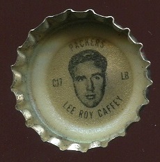Lee Roy Caffey 1966 Coke Caps Packers football card Lee Roy Caffey 1966 Coke Caps Packers football card