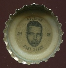Bart Starr 1966 Coke Caps Packers football card