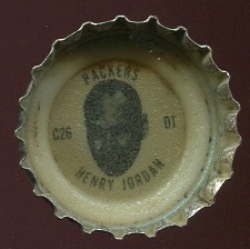 Henry Jordan 1966 Coke Caps Packers football card