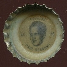 Paul Hornung 1966 Coke Caps Packers football card