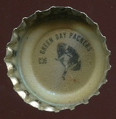 Packers Logo 1966 Coke Caps Packers football card