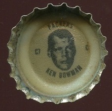 Ken Bowman 1966 Coke Caps Packers football card