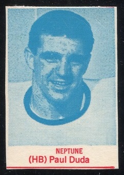 Paul Duda 1966 Norfolk Neptunes football card