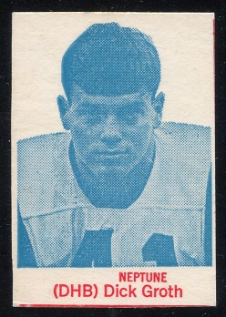 Dick Groth 1966 Norfolk Neptunes football card Dick Groth 1966 Norfolk Neptunes football card
