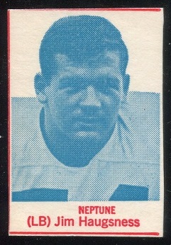 Jim Haugsness 1966 Norfolk Neptunes football card Jim Haugsness 1966 Norfolk Neptunes football card