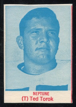 Ted Torok 1966 Norfolk Neptunes football card Ted Torok 1966 Norfolk Neptunes football card