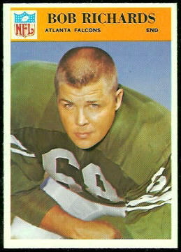 Bob Richards 1966 Philadelphia football card