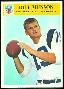 Bill Munson 1966 Philadelphia football card