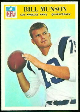 Bill Munson 1966 Philadelphia football card