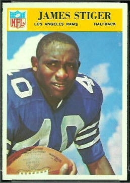 James Stiger 1966 Philadelphia football card