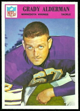 Grady Alderman 1966 Philadelphia football card