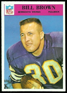 Bill Brown 1966 Philadelphia football card