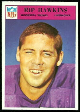 Rip Hawkins 1966 Philadelphia football card