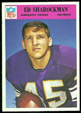 Ed Sharockman 1966 Philadelphia football card