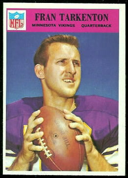 Fran Tarkenton 1966 Philadelphia football card Fran Tarkenton 1966 Philadelphia football card